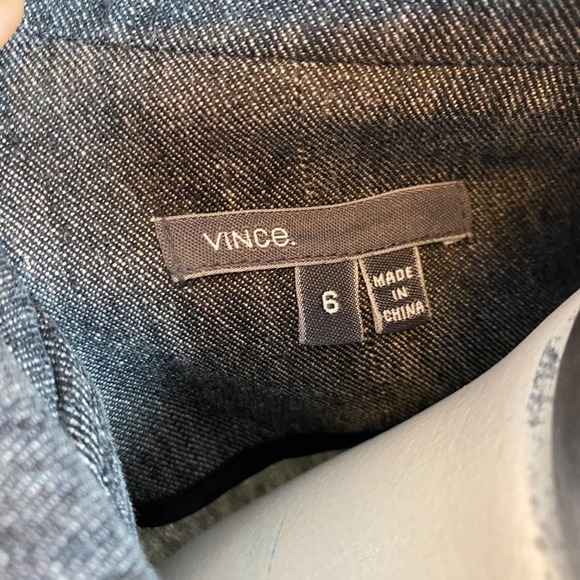 FINAL PRICE: Vince Gray Denim Button Moto Jacket - Picture 4 of 5